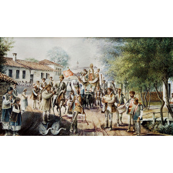 РЕПРОДУКЦИИ НА КАРТИНИ  Сватба в Софийско (1905) 